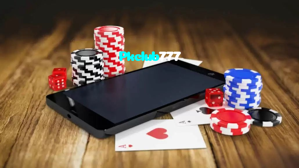 Pkclub777 casino presented on mobile device in Pakistan with slots and live games
